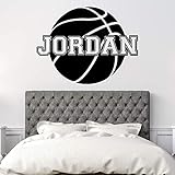 Basketball Custom Name Vinyl Wall Decal Sticker for Boys+Girls