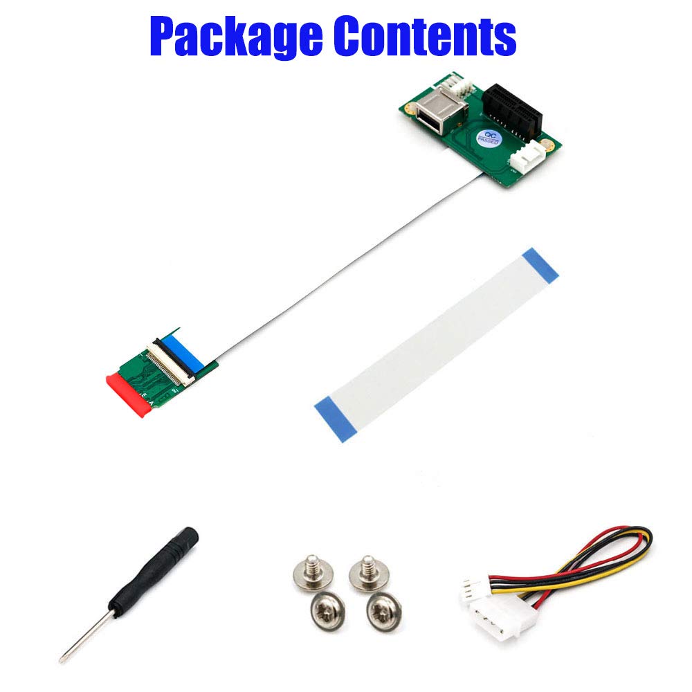 NGFF M.2 to PCI-E Riser Card with USB -6