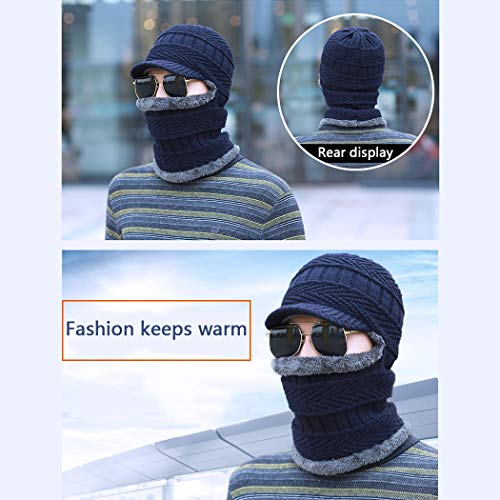 Set de invierno tejido con gorro, bufanda y guantes táctiles miniatura 6
