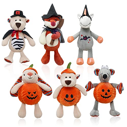 Nleio Pack Of 3 Halloween Squishy Bunny Plush, Cuddly Rat Plush, Bear Stuffed Animals, 9.5” Cute Plush Toys, Plushies Gift For Halloween, Soft Stuff Animals, Kid Halloween Toy, Halloween Collection #TOP4