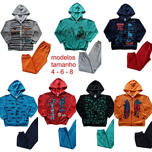 Kit com 5 Conjunto Infantil de Moleton - 1 ao 8