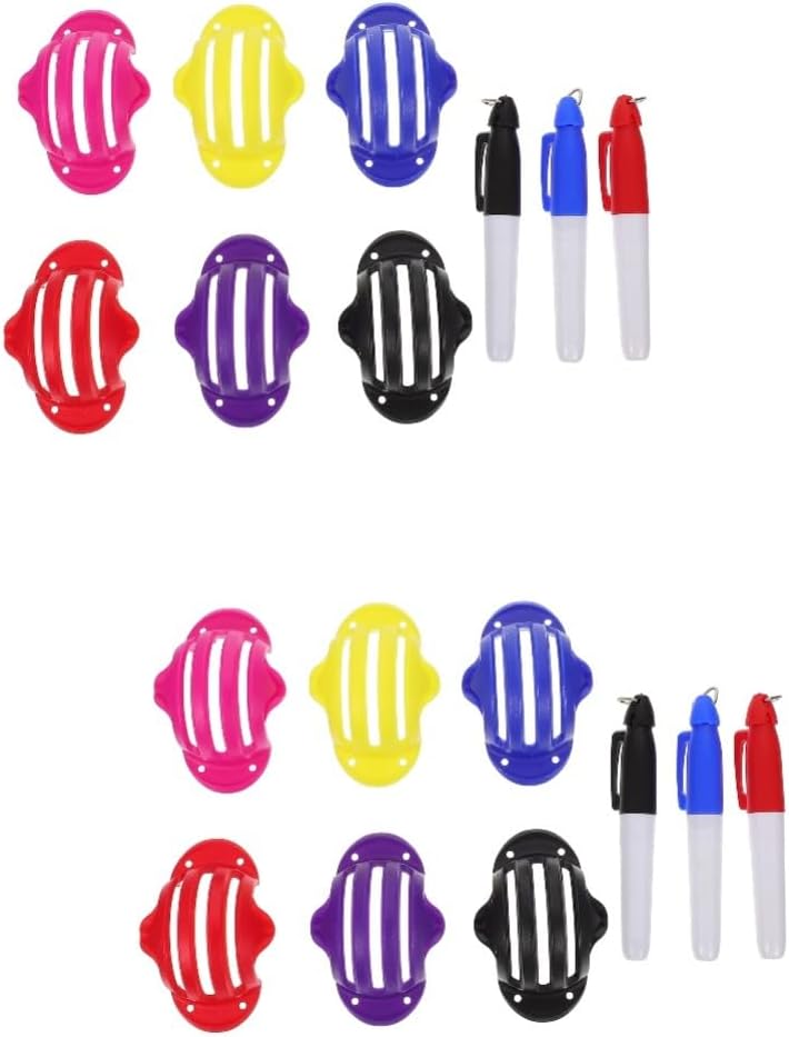 BESPORTBLE 2 Sets golf liner line drawing marker bl e ding ke f bl ignme cap liner mini markers line tool alignment lines line liner ies mold kit golfs liner template abs three-track Ball