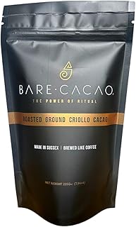 Bare Cacao New Organic Coffee Alternative Drink, Low Calorie, Caffeine and Gluten Free Beverage, Suitable for Vegan and Diabetic, High in Antioxidants, Magnesium, Zinc Iron, Copper and Potassium 225g