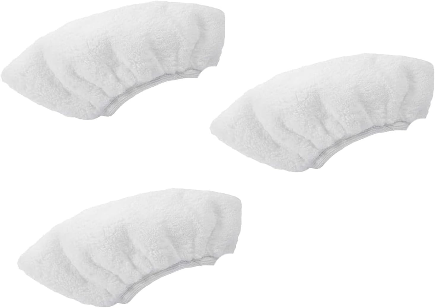 Toolastra Steam Cleaner Towel Sleeves, White Microfiber Replacement Covers for Multi-Surface Cleaning, Machine Washable, 3 Pack, Model YCZQ-110