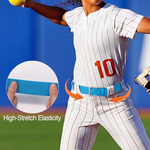 Image of XZQTIVE Baseball Socks and Belt Combo,Over the Knee Softball Socks and Belt,Knee High Football Socks for Kids Youth Adults