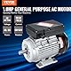VEVOR 0,75 kW Elektromotor 1400 U/min, AC 220~240 V 5,45 A, 80, B3-Rahmen, Luftkompressormotor einphasig, 19 mm Keilwelle, Rechts-/Linkslauf für landwirtschaftliche Maschinen und allgemeine Geräte