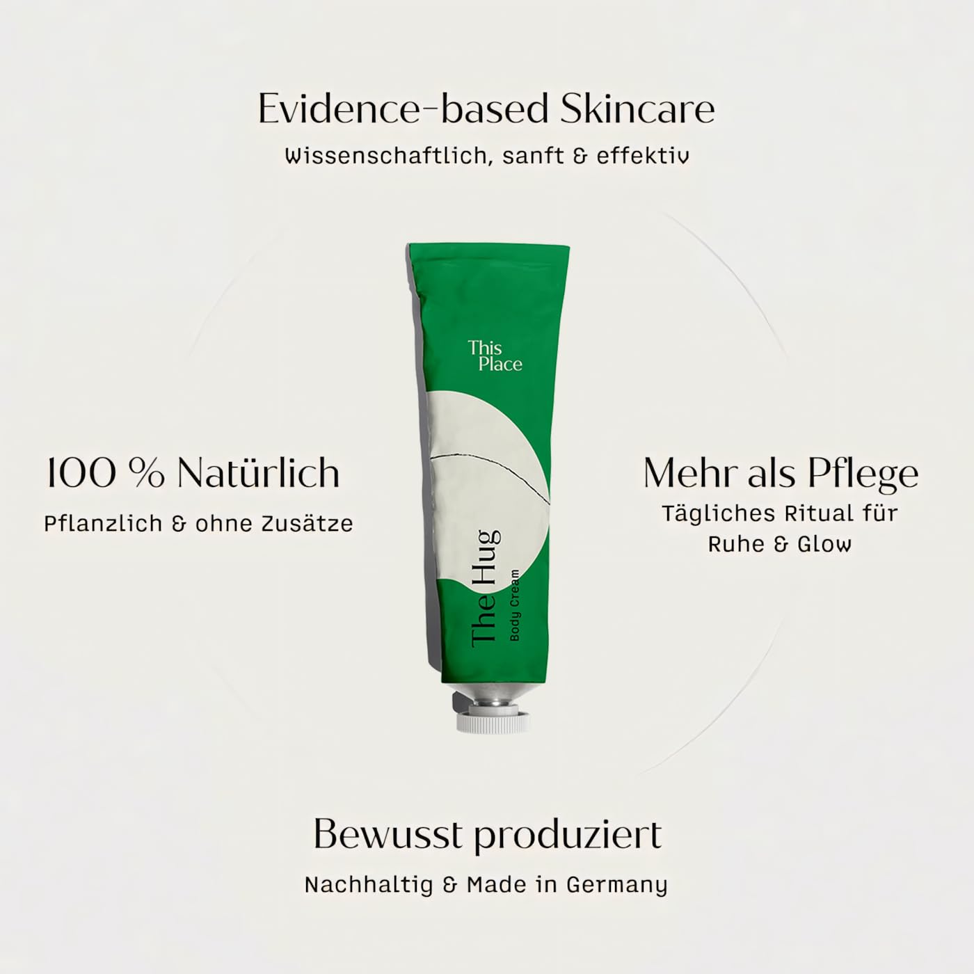 This Place The Hug Pflanzliche Perioden Creme, Wärmend, 60ml | Wärmende Körpercreme mit Ingwer und Mönchspfeffer, Wohltuende Zyklus-Begleitung