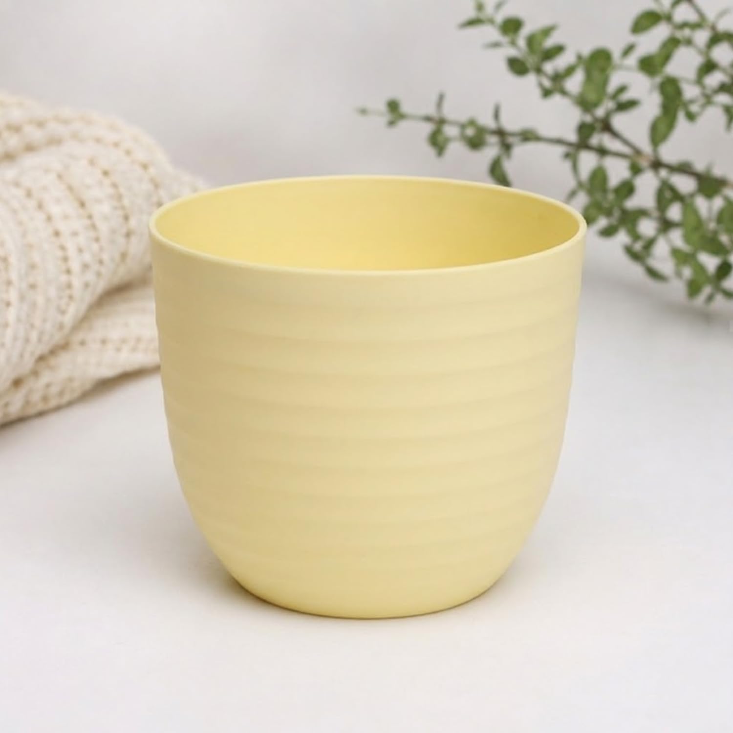 Verona 15CM Round Plastic Pot for Plants | Compact Indoor & Outdoor Flower Planter | Lightweight, Durable Plant Pot for Garden & Home Décor (Yellow, 15CM | 6 INCH, Pack of 1)-image-26