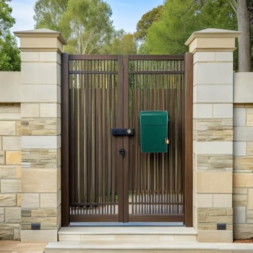Boîte aux lettres murale plastique étanche vert foncé avec support compact - 6
