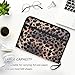 ALAZA Leopard Cheetah Print Black Brown Expandable Filing Folder Storage Organiser Box Files, 13 Pockets Zip Filing Folders for Home or Office Documents