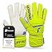 Reusch Attrakt Solid Junior Guanti da portiere|Bambini 5–16 anni|Presa sicura con lattice|Calzata comoda e fascia avvolgente|Traspiranti e resistenti|Allenamento e partita