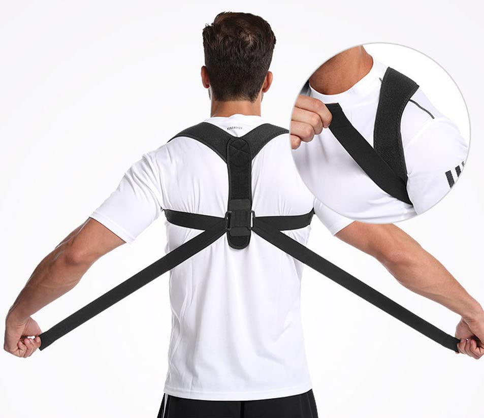 Miniatura 5 de Corrector de postura para mujeres y hombres - Soporte elástico para la espalda - Cinturón de apoyo de espalda - Corrector de postura transpirable -