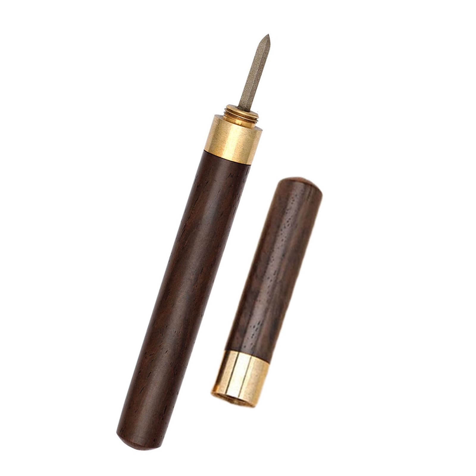 Xjdzineq Craft Sewing Awl Tool Leather Hole Punching Awl with Wood Handle for Leather Working and Fabric Stitching Leatherworking Supplies