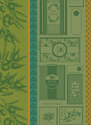Garnier Thiebaut Huile d Olives Vert Kitchen Towel, 22 x30 