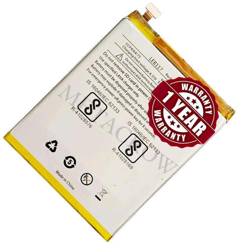 Image of Original LEB117 Battery Compatible for Lava A3 | Lava Z25 - (3020mAh) - 1 Year Warranty JK1
