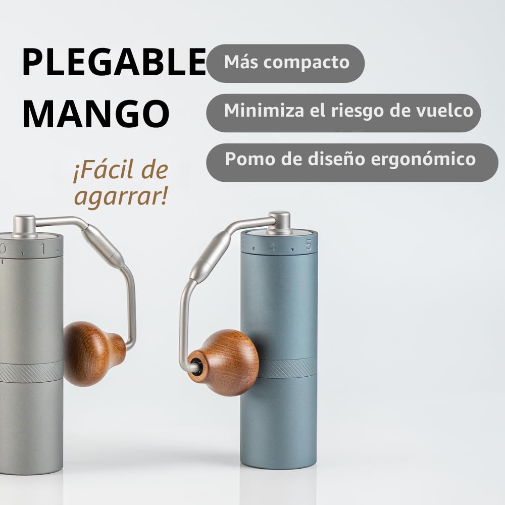 1Zpresso X-Ultra Molinillo de Café Manual-Negro, Cuerpo de Metal Robusto Bien Construido, Muela de Acero Inoxidable, Ajuste Externo, Recipiente con Imán, Mayor Eficiencia de Molienda, Molino Portátil