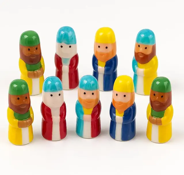 Figuras Reyes Magos para Roscón - Caja 10 Unidades - Tradicionales y Seguras