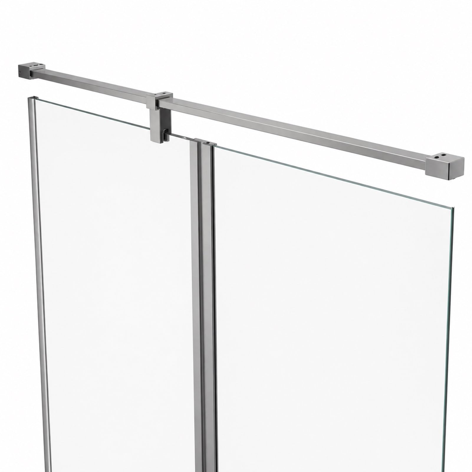 Barre de douche pour verre 8-12 mm rigide afin d'éviter le balancement de la paroi