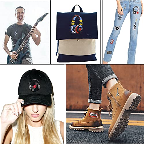 Metulip 9Pcs Iron On Patches For Jackets Band Patches Music Theme Embroidery Patches Hip Hop Vintage Patches For Clothes Hats Backpack Pants thumb #6