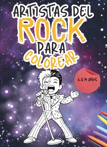 Historia del rock libro para colorear mientras escuchas las canciones: Libro para colorear regalo niños