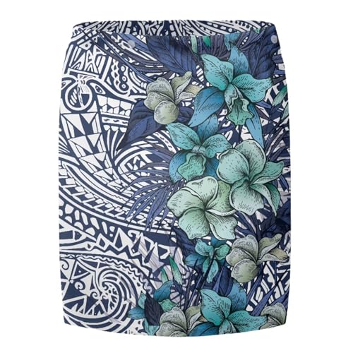 Men's Polynesian Pareo Hawaiian Wrap Skirt Tropical Beachwear Cover-Up Pacific Island Ethnic Print