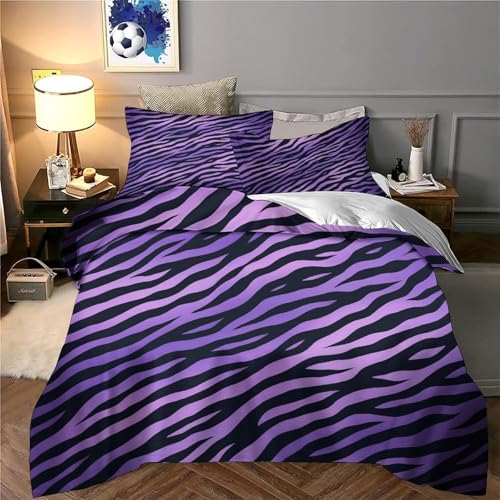 Housse de couette violet crâne 3D hypoallergénique microfibre - 6