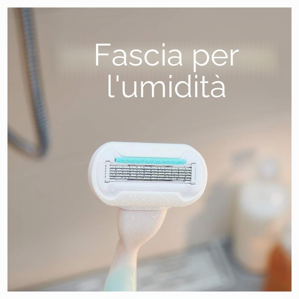 Gillette Venus Deluxe Smooth Sensitive - Lame per rasoio da donna, 8 lame di ricambio per rasoio da donna con 5 lame