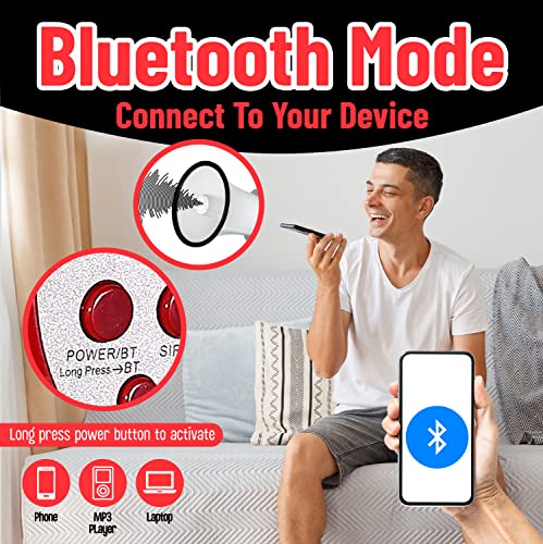 Playroute Megaphone Bullhorn | 30-Watt Bull Horn Plus Voice Changer For Adults 6 Different Voices | Loud Speaker With Bluetooth Connection | Megaphone With Siren & Whistle, Record & Play #TOP4