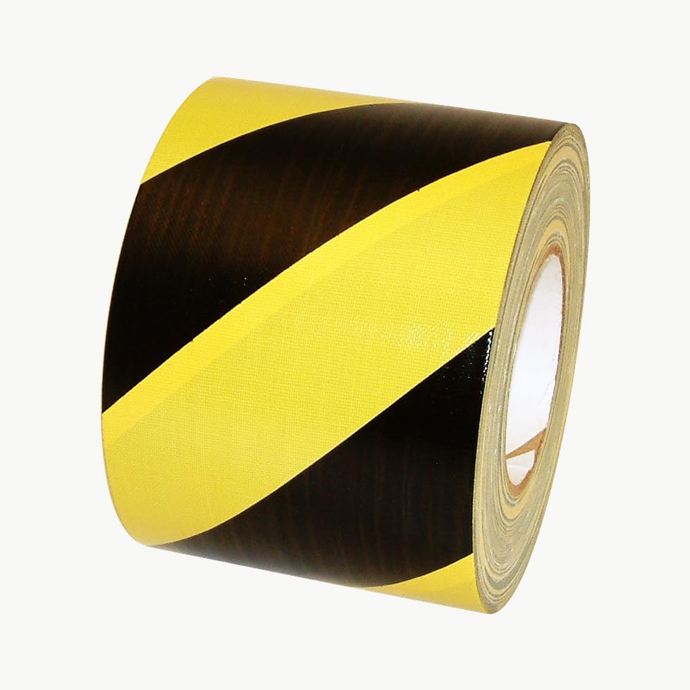 J.V. Converting HZ-DT1ハザードダクトテープ：5&times;60ヤードで 黄色のストライプとブラック