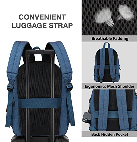 Image of SUPACOOL Large Laptop Backpack with USB Charging Port for Men and Women