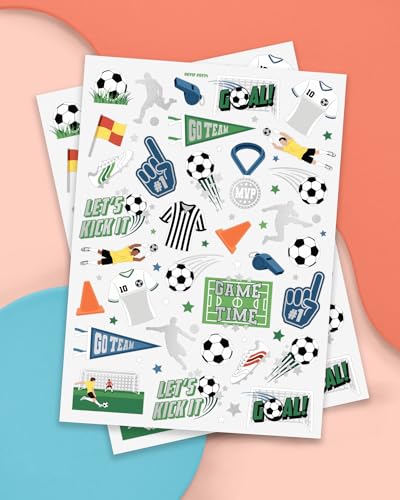 xo, Fetti Tatuagem temporária de futebol - 66 estilos de folha | Decorações de festa de aniversário