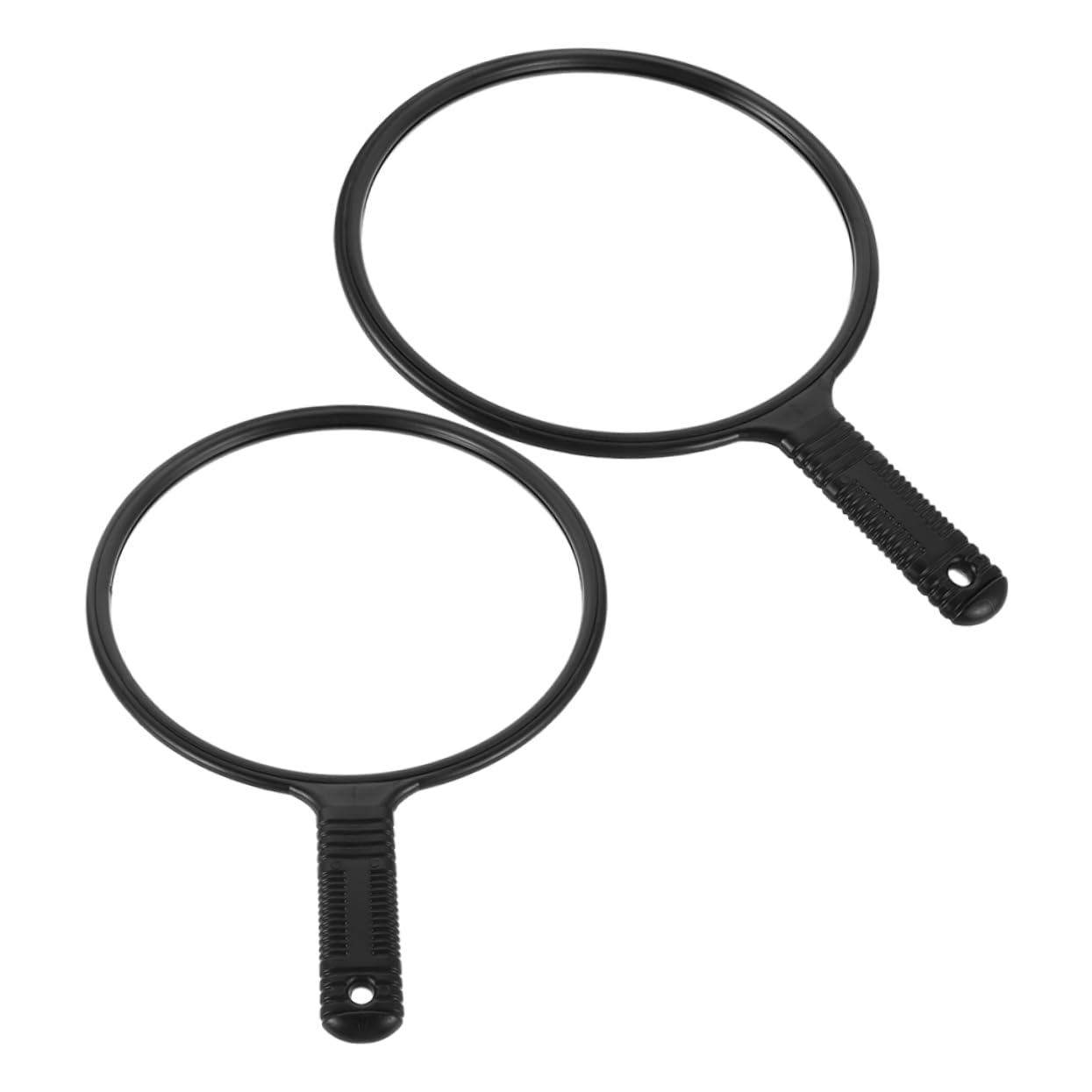 Beatifufu Vanity Mirror Set 2pcs Large Handheld Haircutting Mirrors Salon Round Shape Easy to Carry for Travel Personal Use
