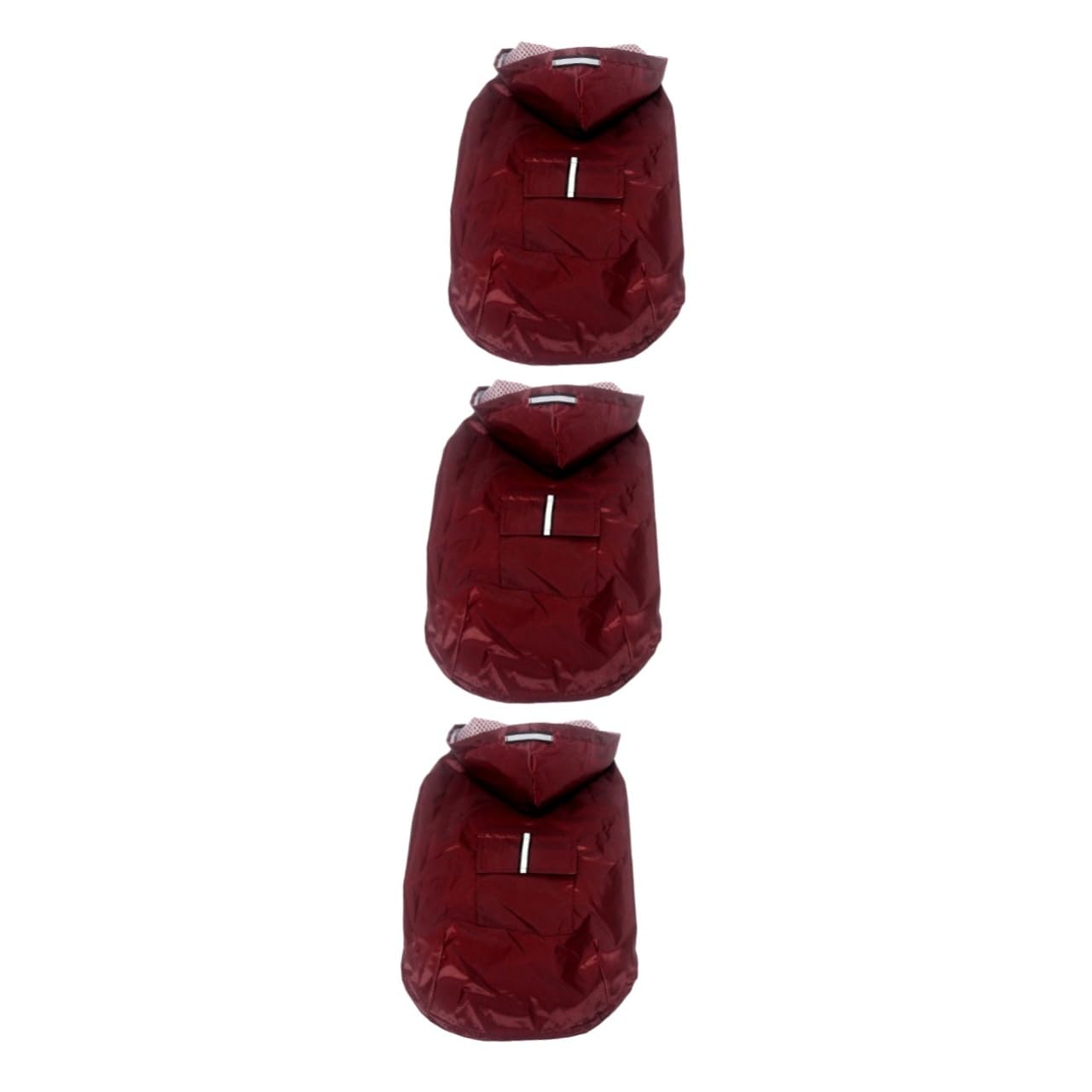 ABOOFAN 3pièces Manteau De Pluie Réfléchissant pour Chiens Et Petits Imperméable Poncho avec Capuche Ajustable Rouge