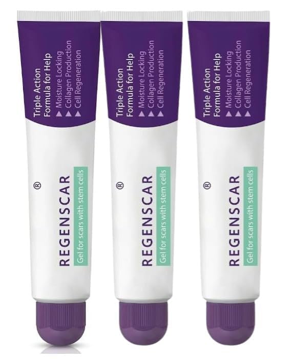 Regenscar Advanced Skin Repair Scar Gel (20g) – Reduces Acne Marks, Surgical Scars, Stretch Marks & Burns – Fast Absorbing Silicone-Based Formula for Smooth, Even-Toned Skin (PAVK OF 3)-image-40