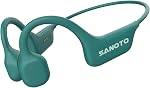 SANOTO Casques de conduction des os Bluetooth Casques d'oreille ouverts sans fil IPX7 Earphones sport imperméables pour vélo de course