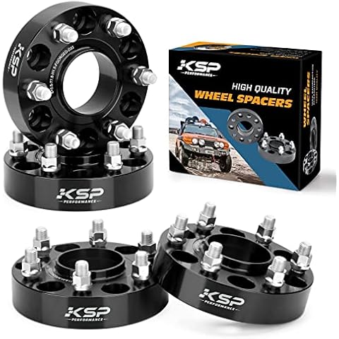 KSP 6X5.5 Wheel Spacers for Ram 1500 2019-2024,1.5"(38mm) Real Forged Hub Centric Tire Spacer with 77.8mm Hub Bore M14x1.5 Studs/Bolts fit for 6X139.7mm Dodge Ram 1500,Package of 4pcs Black Cover
