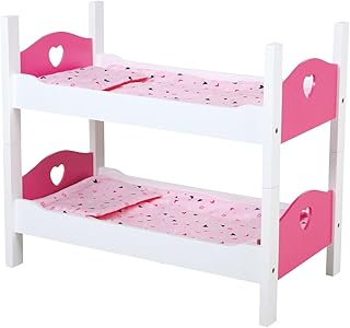 My Beautiful Dollsroom 551-0307 - Litera para muñecas (54 x 29 x 43 cm), Color Blanco y Rosa