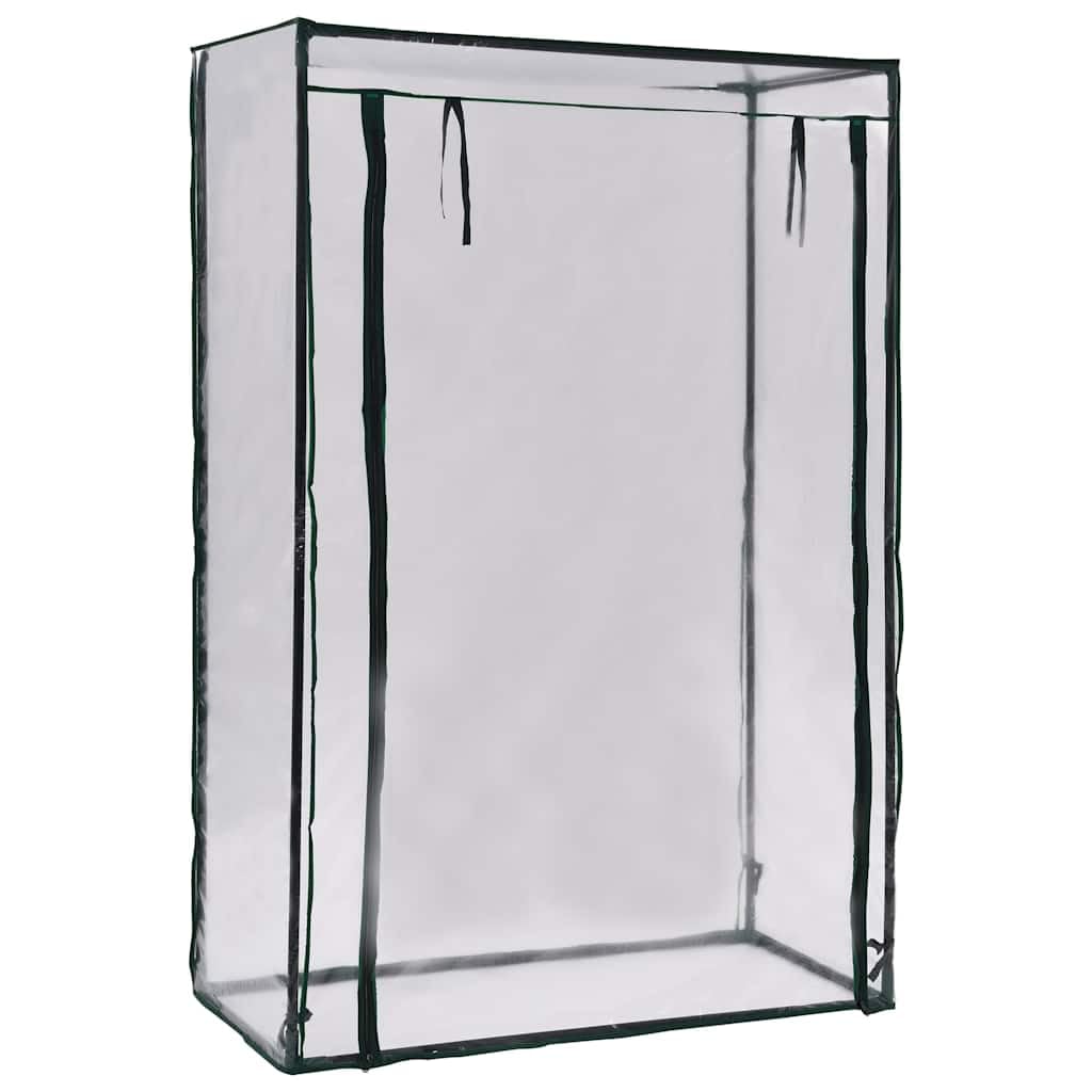 Serra per piante, 102 x 52 x 150 cm, con telaio tubolare in acciaio e copertura in PVC, porta arrotolabile con cerniera per la circolazione dell'aria, ideale per balconi, terrazze e piccoli giardini