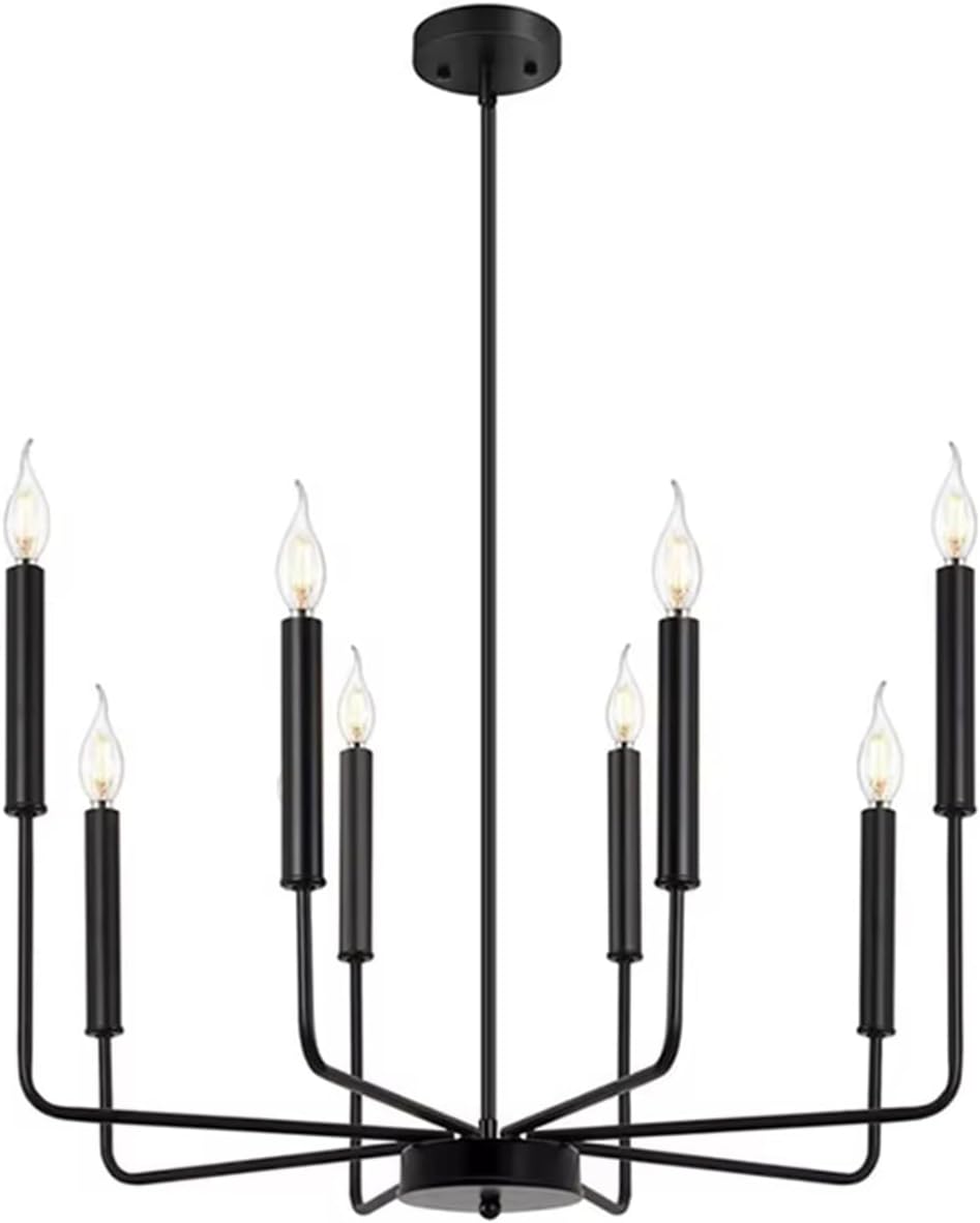 American 8 Heads Iron Chandelier Industrial Pendant Lamp Restaurant Kitchen Dining Room Ceiling Candle Lights,for Decoration