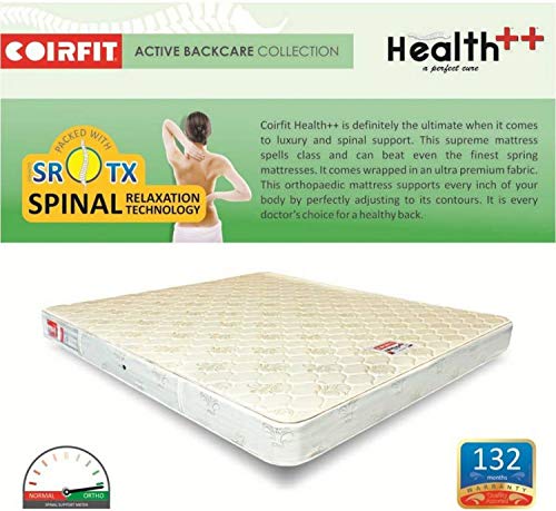 Image of COIR FIT Health Plus 5' Inch Single Size Natural Rubberised Coir Mattress(72x30x5, White)