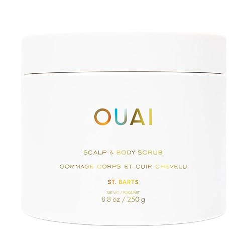 Ouai Scalp & Body Scrub, St. Barts - Foaming Coconut Oil Sugar Scrub and Gentle Scalp Exfoliator Cleanses, Removes Buildup, and Moisturizes Skin - Paraben, Phthalate and Sulfate Free Body Care (8.8oz) - St. Barts - 250 g (Pack of 1)