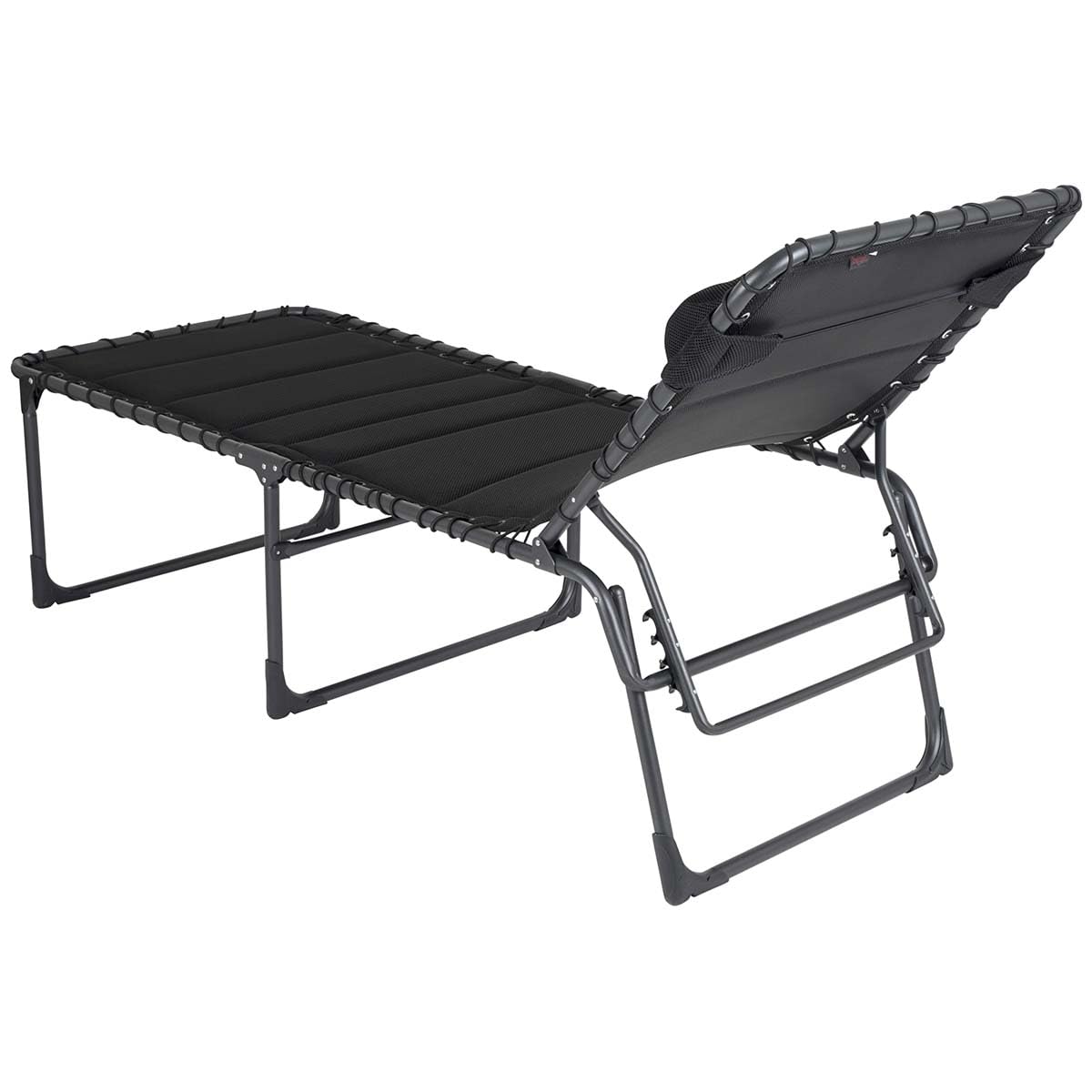 Crespo Sonnenliege Liegestuhl AL364 XL Air Deluxe Camping Garten Liege Alu 140kg schwarz