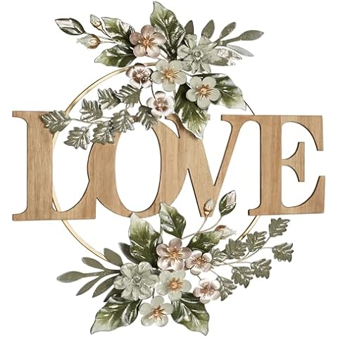 Flowering Charm Love Wall Art - Metal Sculpture Cover