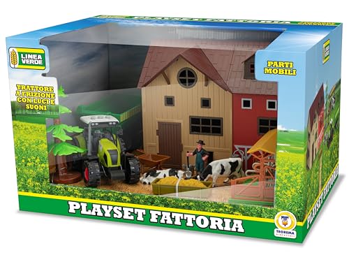 Teorema – Juego de Granja de Juguete para niños con Tractor de Embrague, Luces y Sonidos, Accesorios de Piezas móviles