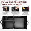 TRUNKCRATEPRO Trunk Organizer For Car, Suv, Truck | Premium Adjustable Multi Compartments Collapsible Car Trunk Organizer With Securing Straps & Non-Slip Bottom (Large Size, Black) #1