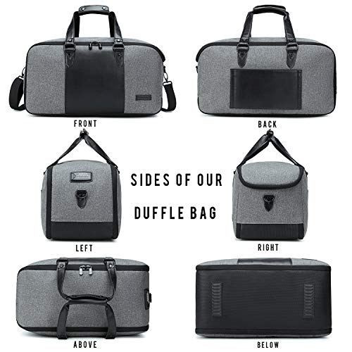 BUG Travel Duffel Bag, Large Duffels for Women Men Weekender Bag, Original Integrated Design Foldable Duffel Bags for Gym Sports Business Trip, Waterproof and Luxury Travel Bag