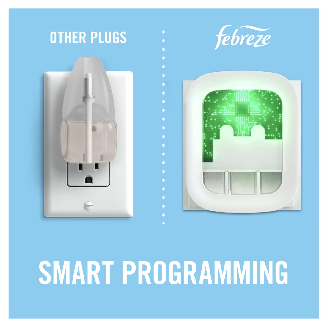 Febreze 3Volution Recharge de désodorisant à brancher 20 ml Orchidée dorée 3 parfums alternés pour éliminer les odeurs