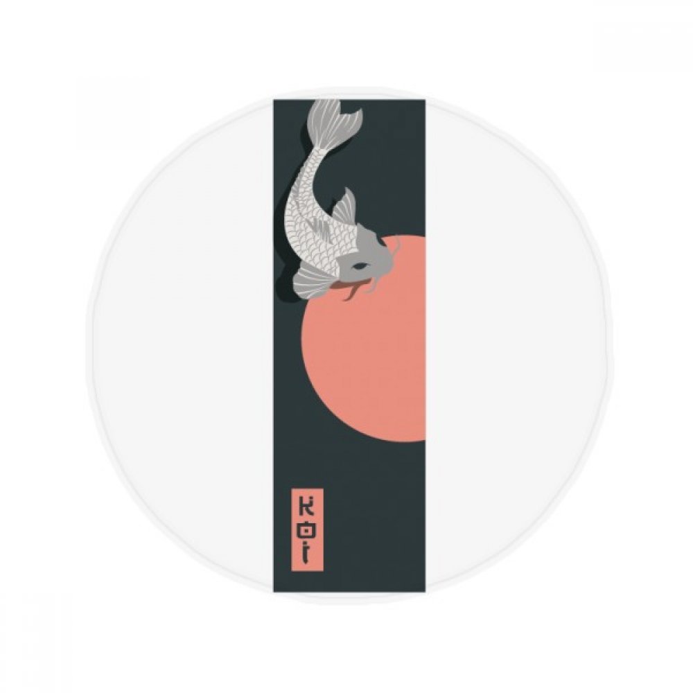 Tapis de sol rond motif poisson chinois pour une salle de bain et cuisine zen et colorée