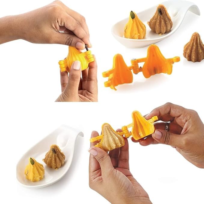 ERITIN Big Modak Prasad Maker Mould for Ganpati Pack of 4 3