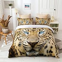Set di Biancheria da Letto di Matrimoniale 4 Pezzi, DOTBUY 3D Animale Stampa Microfibra Set Copripiumino + Lenzuola Piane e 2 federe per Ragazzo